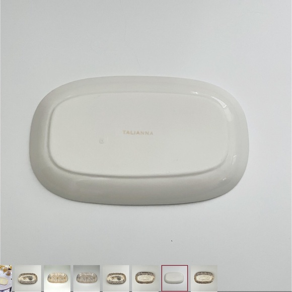 NEW Talianna of NY Lily Pad Ceramic Tray -- 24K Detail - Picture 3 of 8